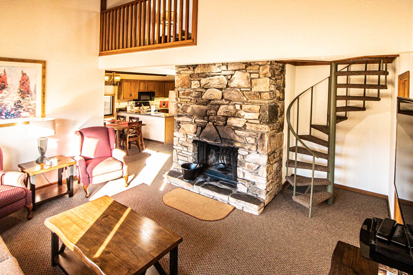 A spacious condo at VRI's Mountain Loft Resort in North Carolina.